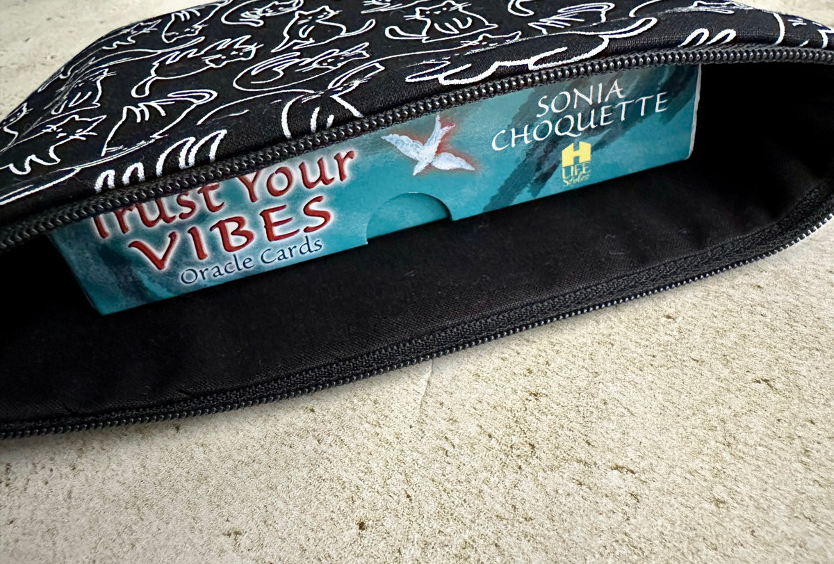 Cats Tarot Card Bag - Tarot Deck Storage Bag - Witchy Bag