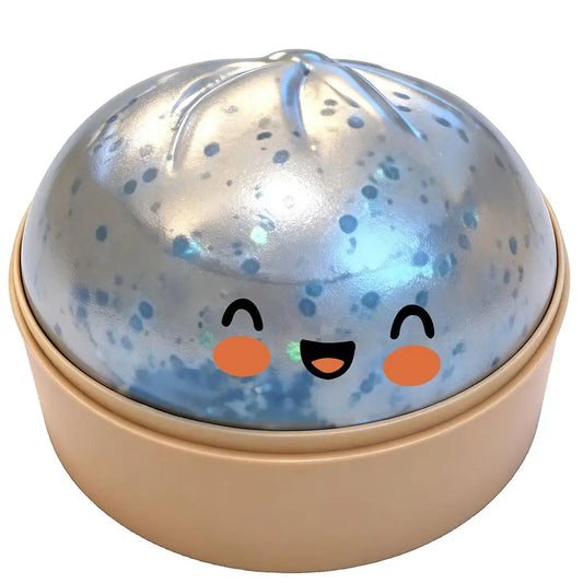 Premium Squishy Steamed Bun Dumpling Toy Slow Rising Glitter Stress Ball Stretchy Decompression Fidget Toy Desk Travel Gift 